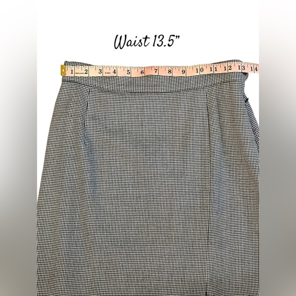Mark Shale Vintage  Black and White Houndstooth Pencil Skirt Women's Size 6 - Picture 10 of 13